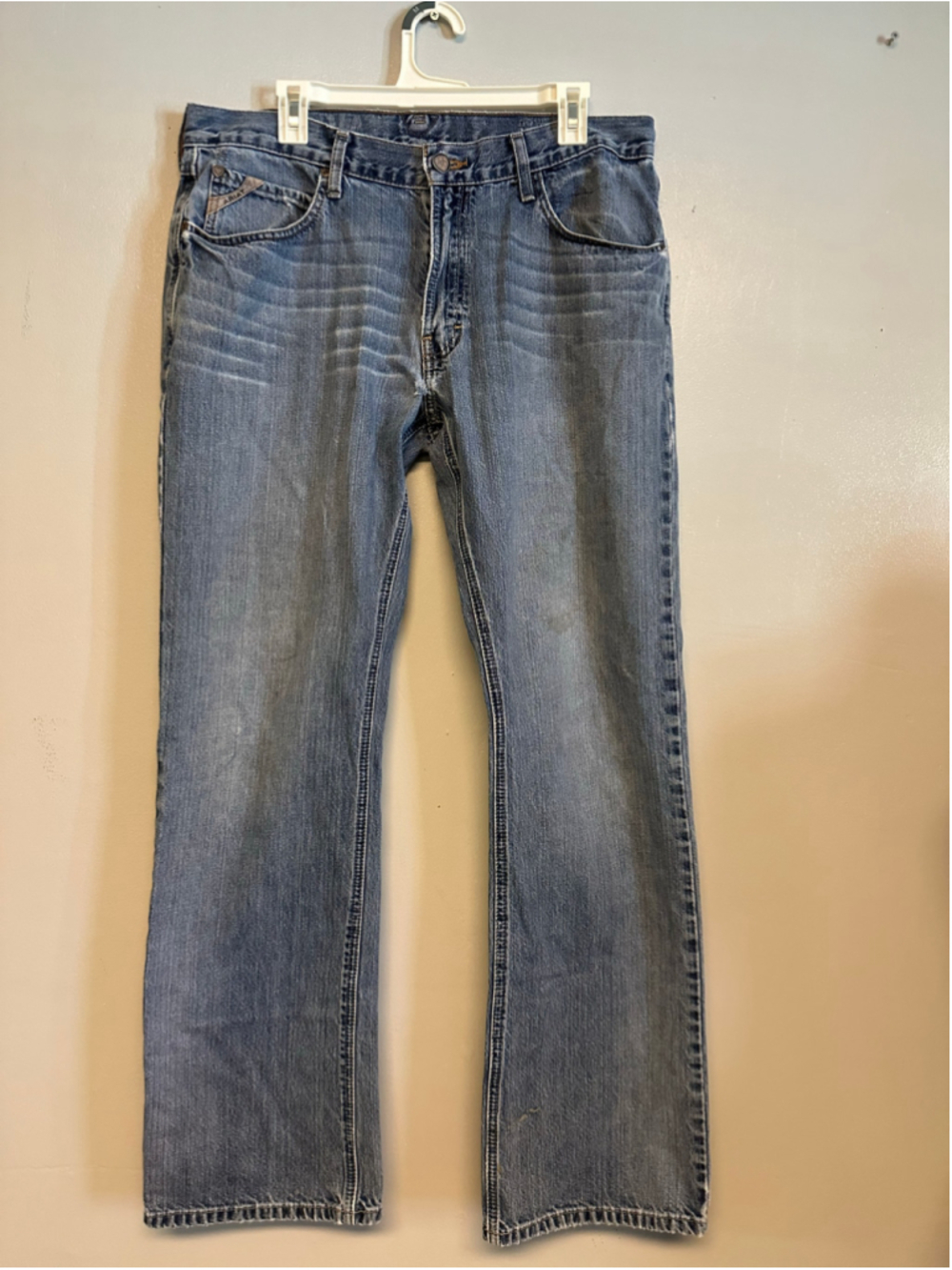 Ariat Straight Leg Jeans, Size 34x34, Blue 100% Cotton See Description